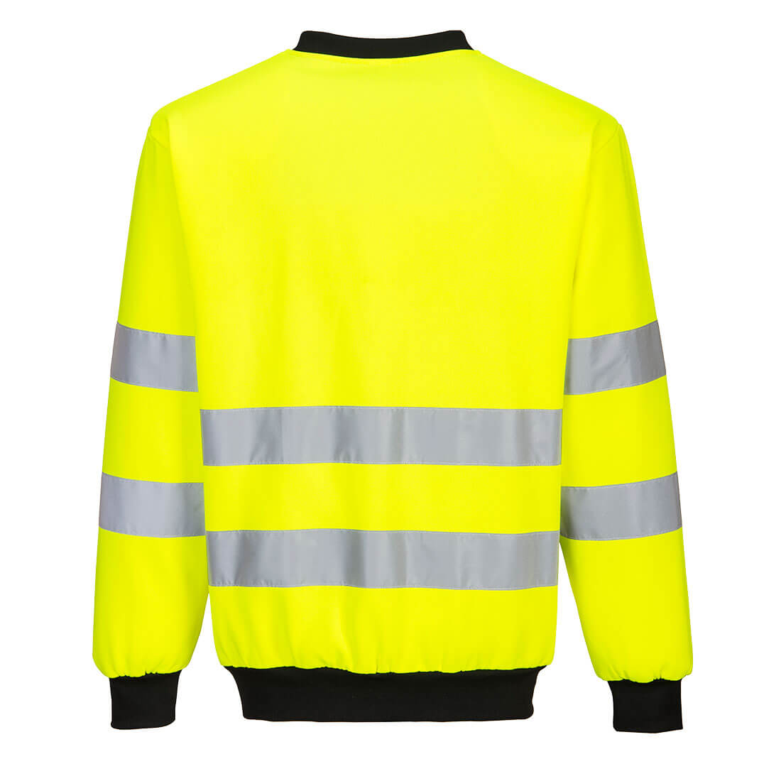 PW2 Hi-Vis Sweatshirt med rund hals - Gul/Sort - Billede 2