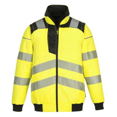 PW3 hi-vis 3 i 1 pilotjakke - Gul/Sort