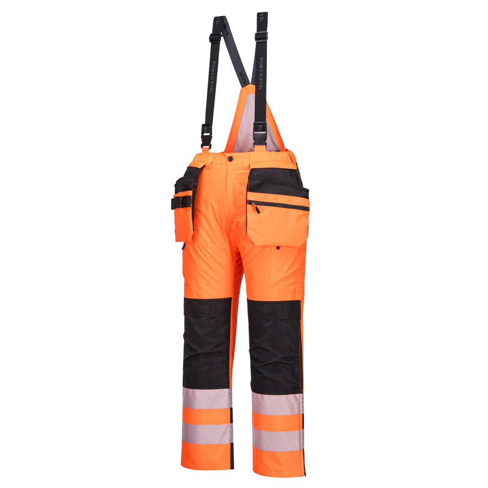 PW3 hi-vis vinterbukser - Orange/Sort - Billede 2