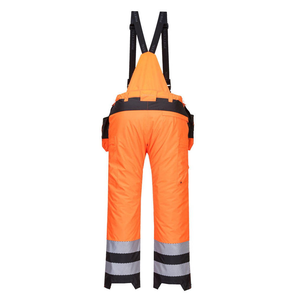 PW3 hi-vis vinterbukser - Orange/Sort - Billede 4