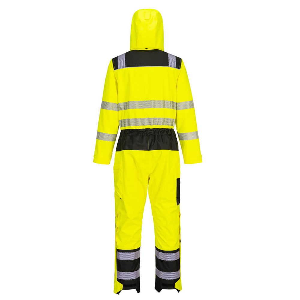 PW3 hi-vis regn kedeldragt - Gul/Sort - Billede 2