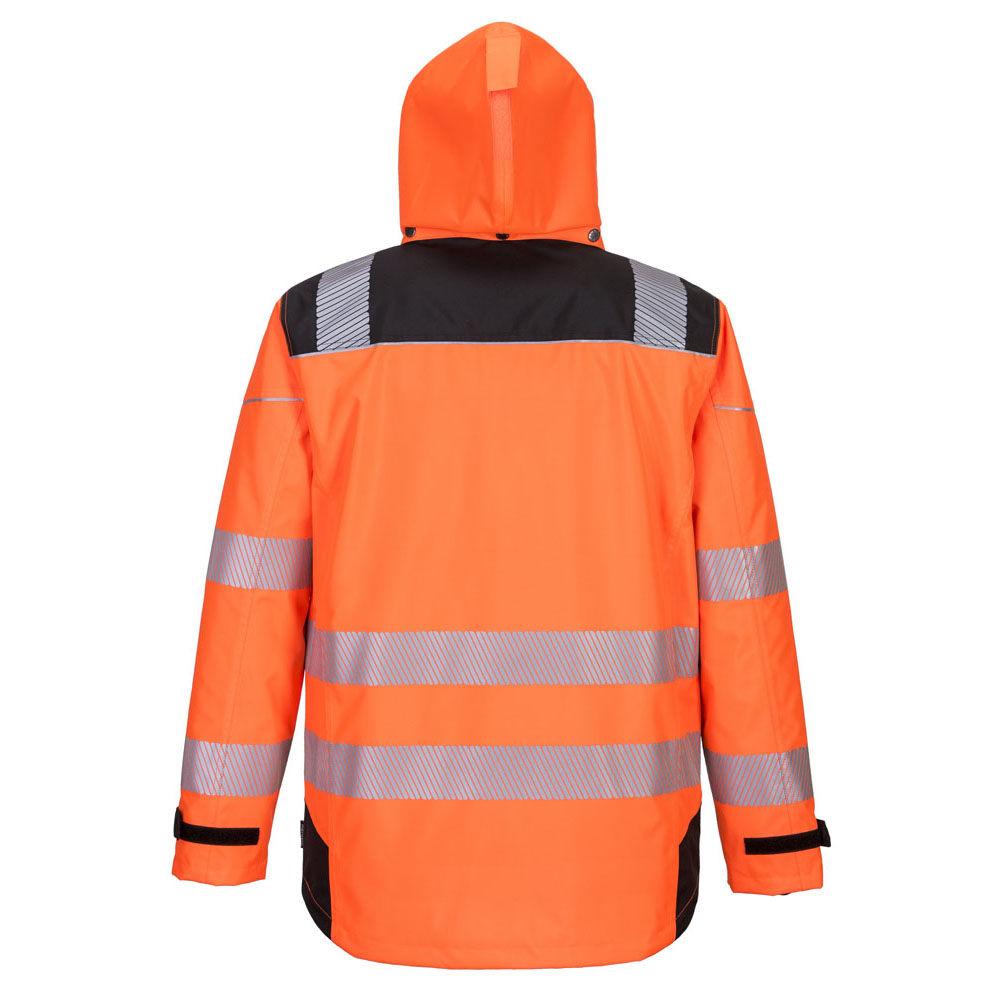 PW3 hi-vis 3-i-1 jakke - Orange/Sort - Billede 6