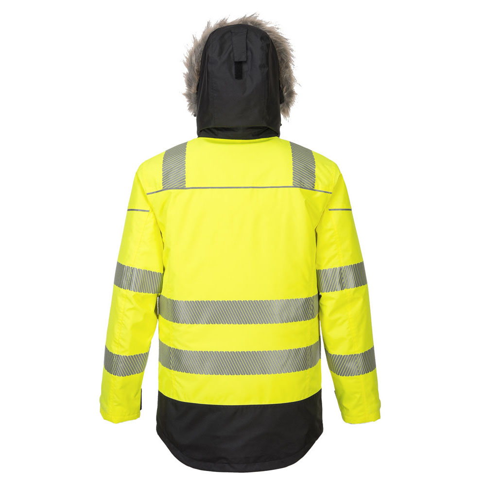 PW3 hi-vis vinter parka - Gul/Sort - Billede 4