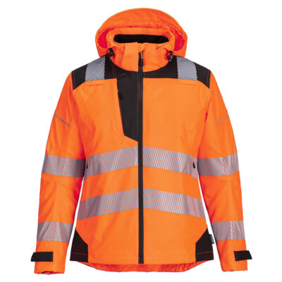 PW3 Hi-Vis regnjakke til kvinder - Orange/Sort