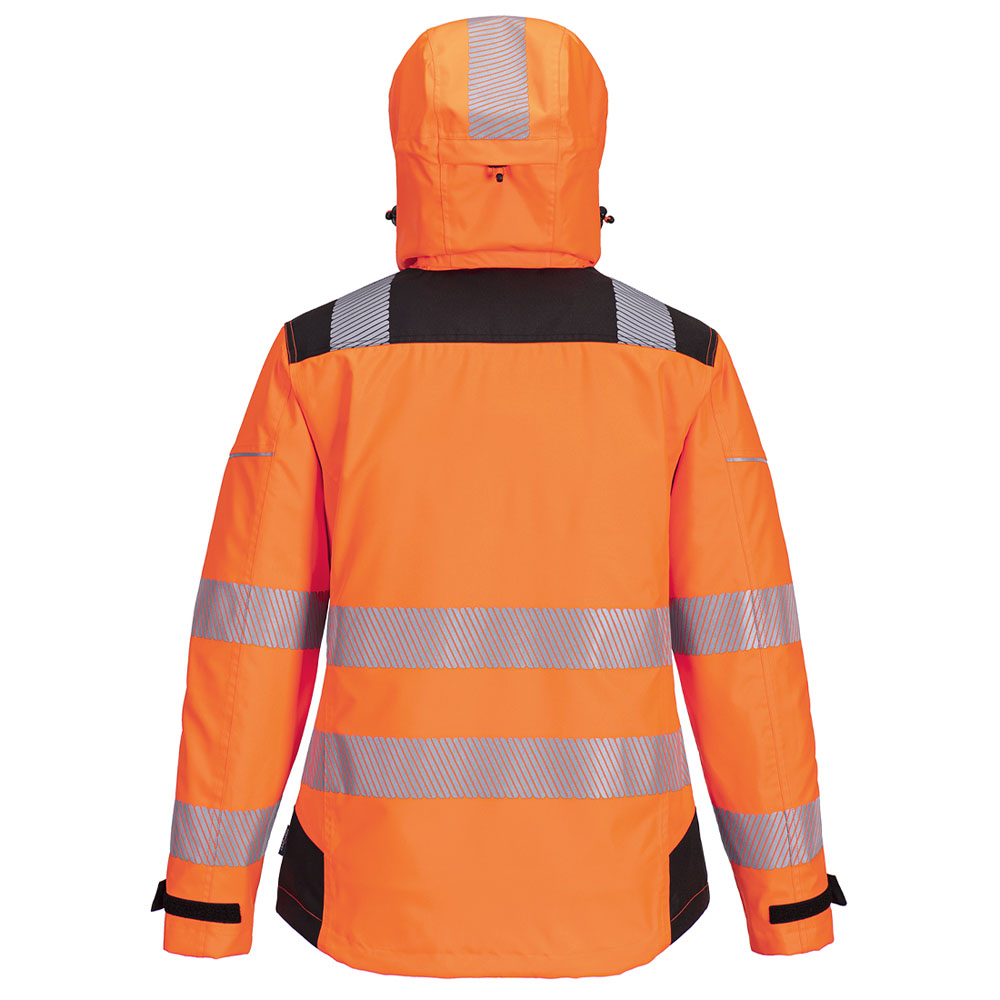 PW3 Hi-Vis regnjakke til kvinder - Orange/Sort - Billede 2