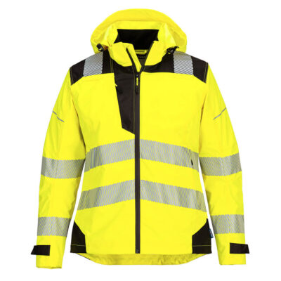 PW3 Hi-Vis regnjakke til kvinder - Gul/Sort