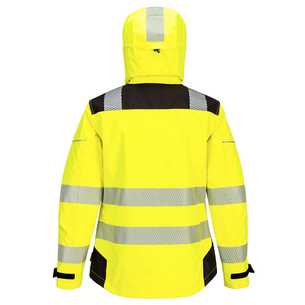 PW3 Hi-Vis regnjakke til kvinder - Gul/Sort - Billede 2