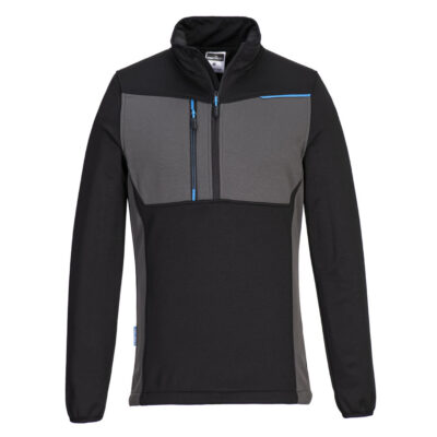 WX3 Tech Fleece m. halv lynlås - Sort