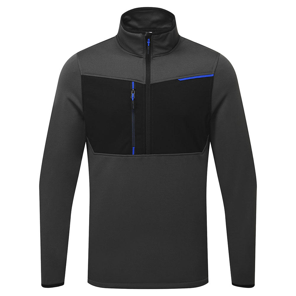 WX3 Tech Fleece m. halv lynlås -Molegrå