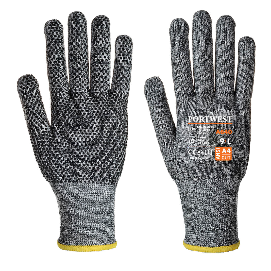 Sabre-dot handske - Eco-Cut handske - Grå