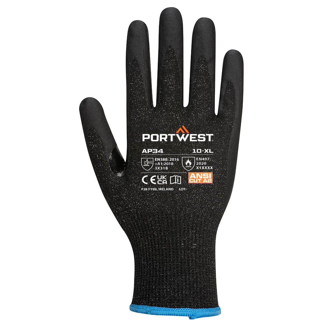 LR15 nitril Touchscreen handske 12 pars pakning - Sort - Billede 2