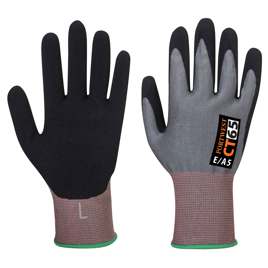 CT300 VHR15 nitrilskums skærehandske - Grå/Sort