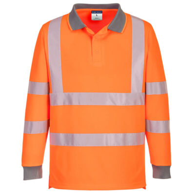 Langærmet polotrøje (pakke med 6 stk.) - Orange