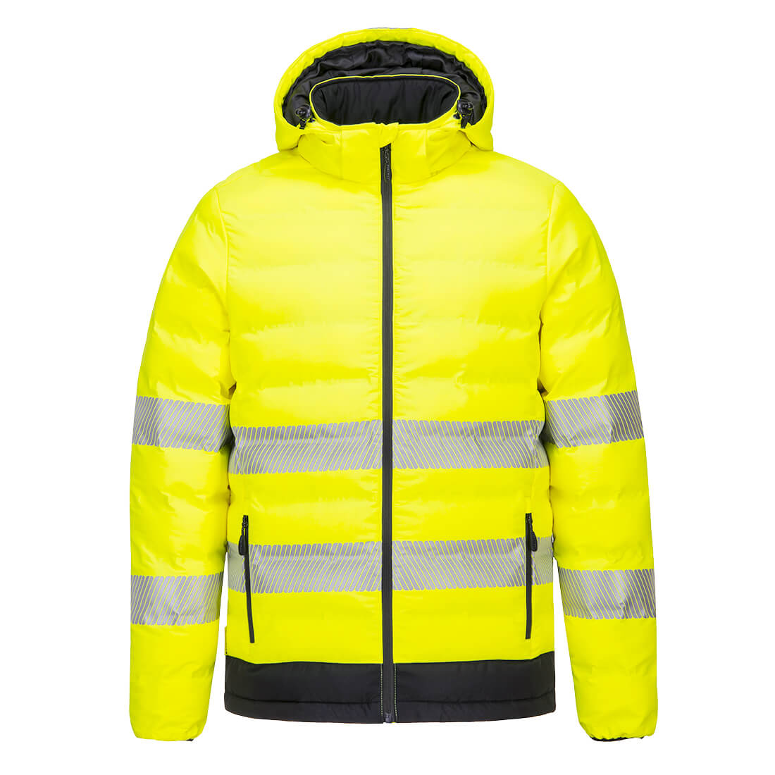 Hi-Vis Ultrasonic varmekanaljakke - Gul/Sort