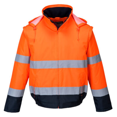 2 i 1 jakke - Orange/Marine
