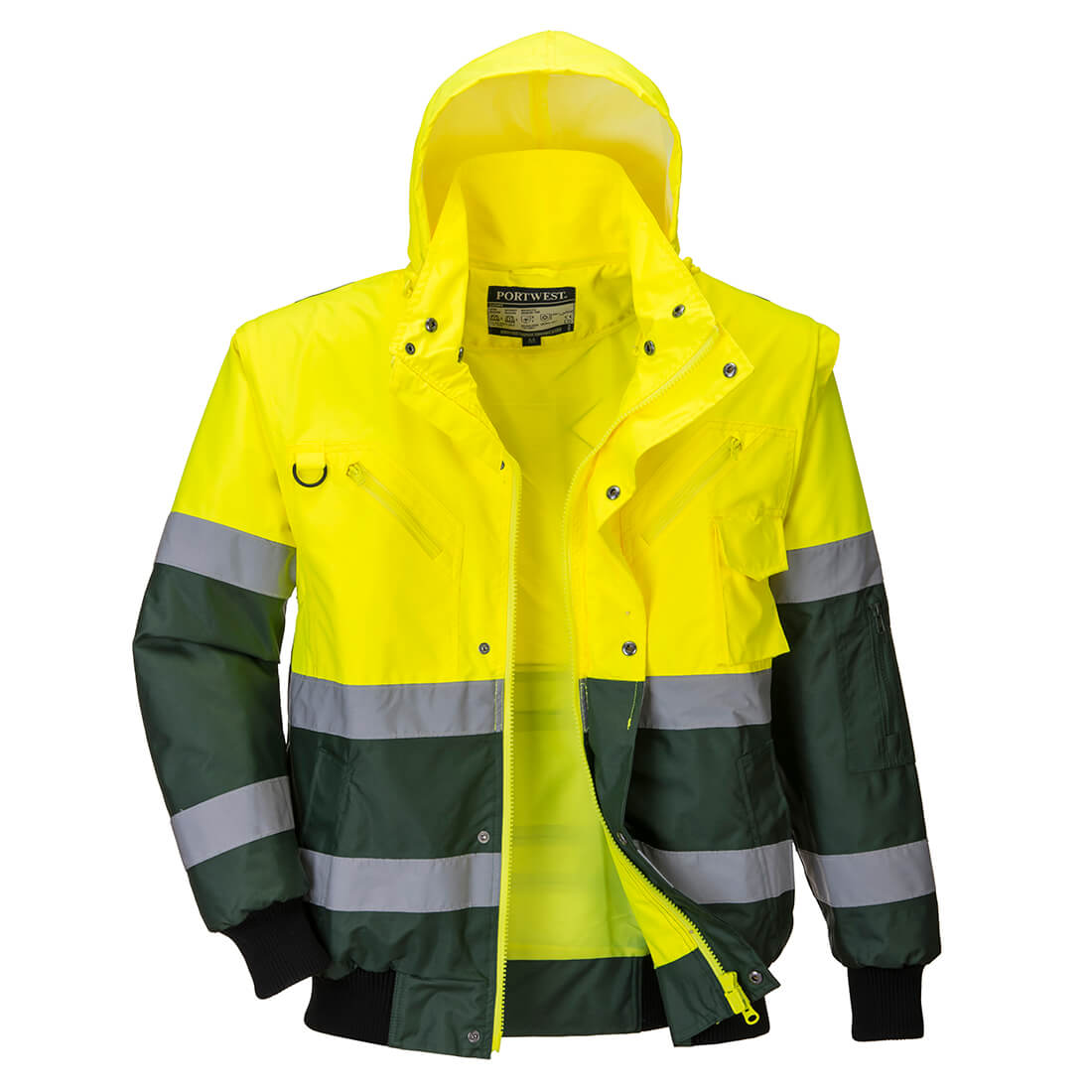 X Hi-Viz pilotjakke - Gul/Grøn