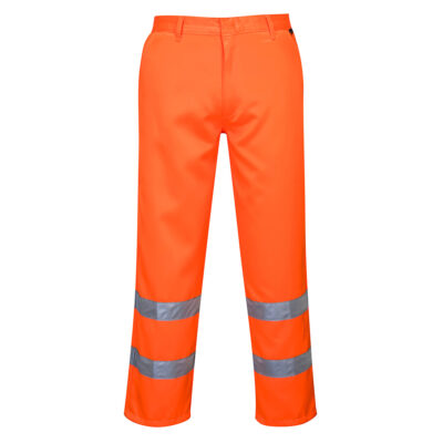 Hi-vis Poly-bomuld bukser - Orange