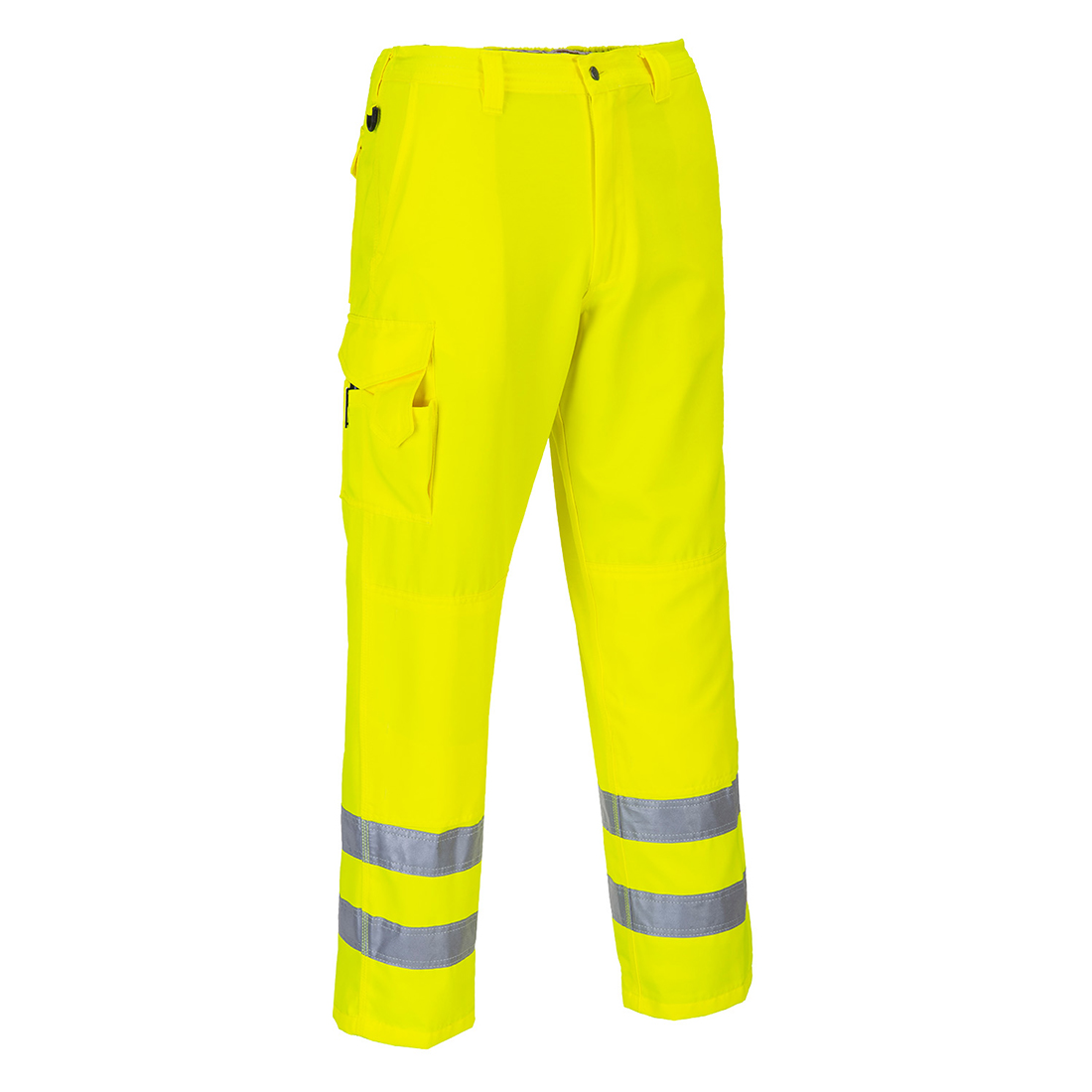Hi-vis bukser m/lårlomme - Gul