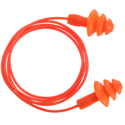 Genanvendelig TPR øreprop m/snor - Orange