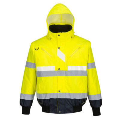Glowtex 3-i-1 jakke - Gul/Marine