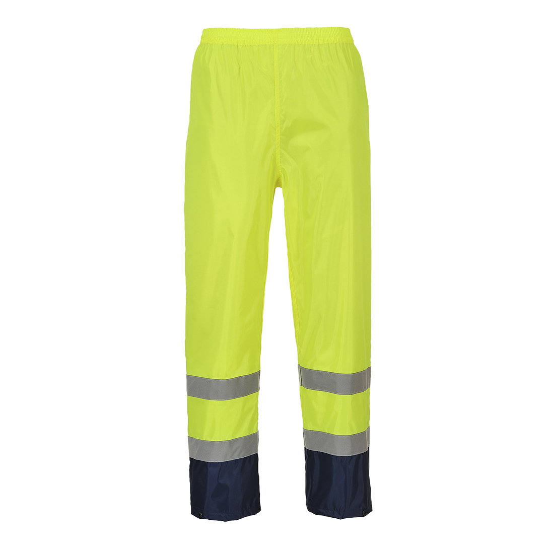 Hi-Vis Klassisk kontrast regnbukser - Gul/Marine