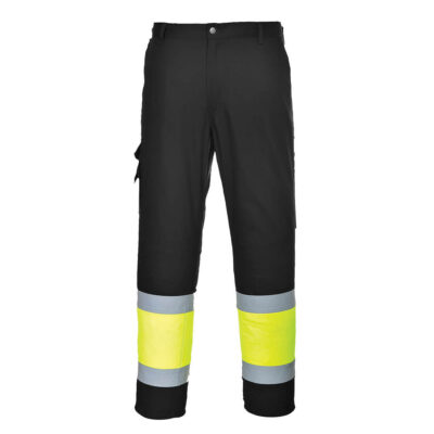 Hi-Vis letvægts tofarvet Combat buks - Gul/Sort