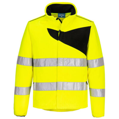 PW274 Hi-Vis Fleecejakke- Gul/Sort