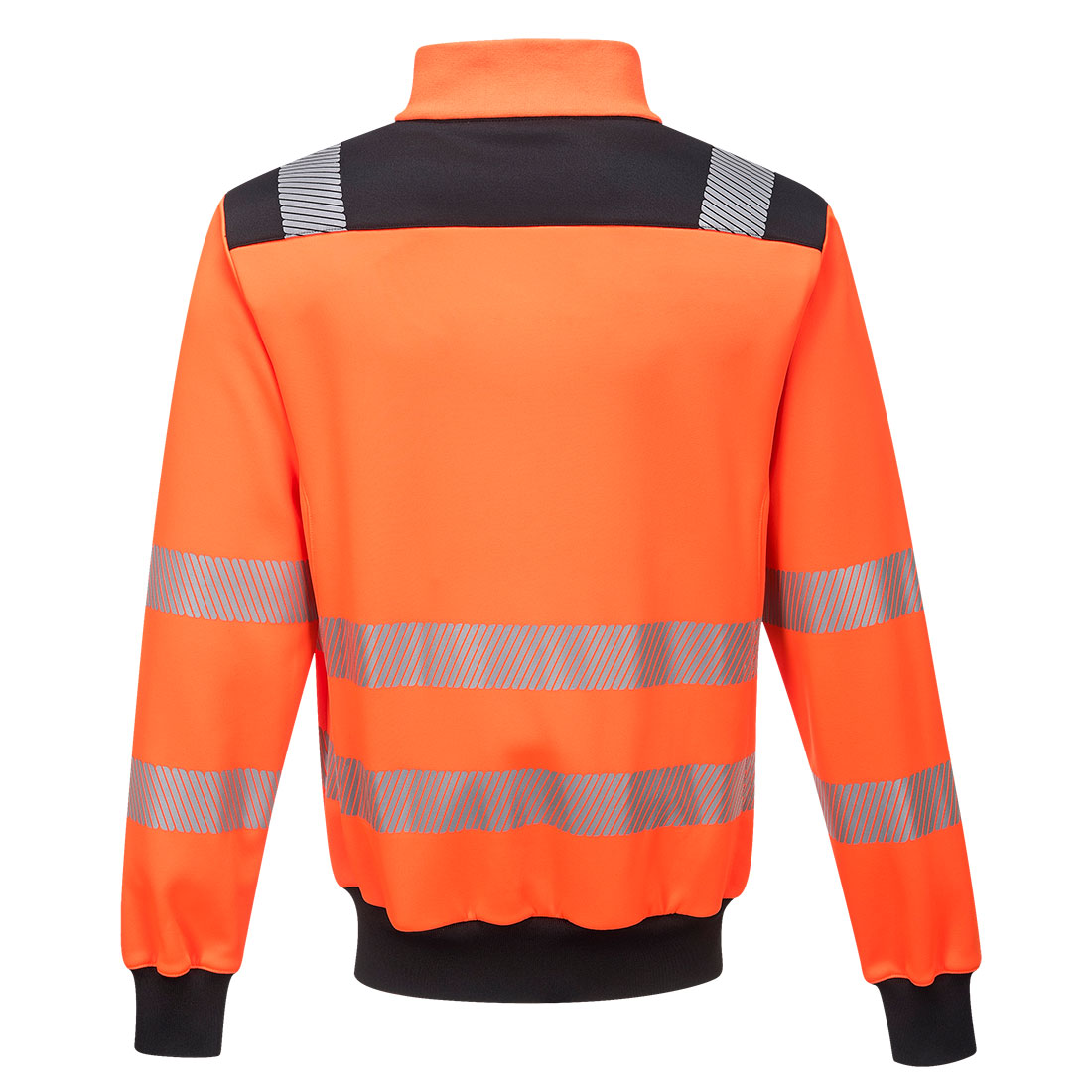 PW3 hi-vis sweatshirt cardigan - Orange/Sort - Billede 2