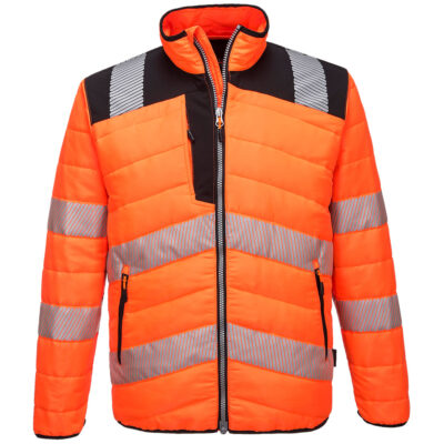 PW3 Hi-Vis Baffle jakke - Orange/Sort