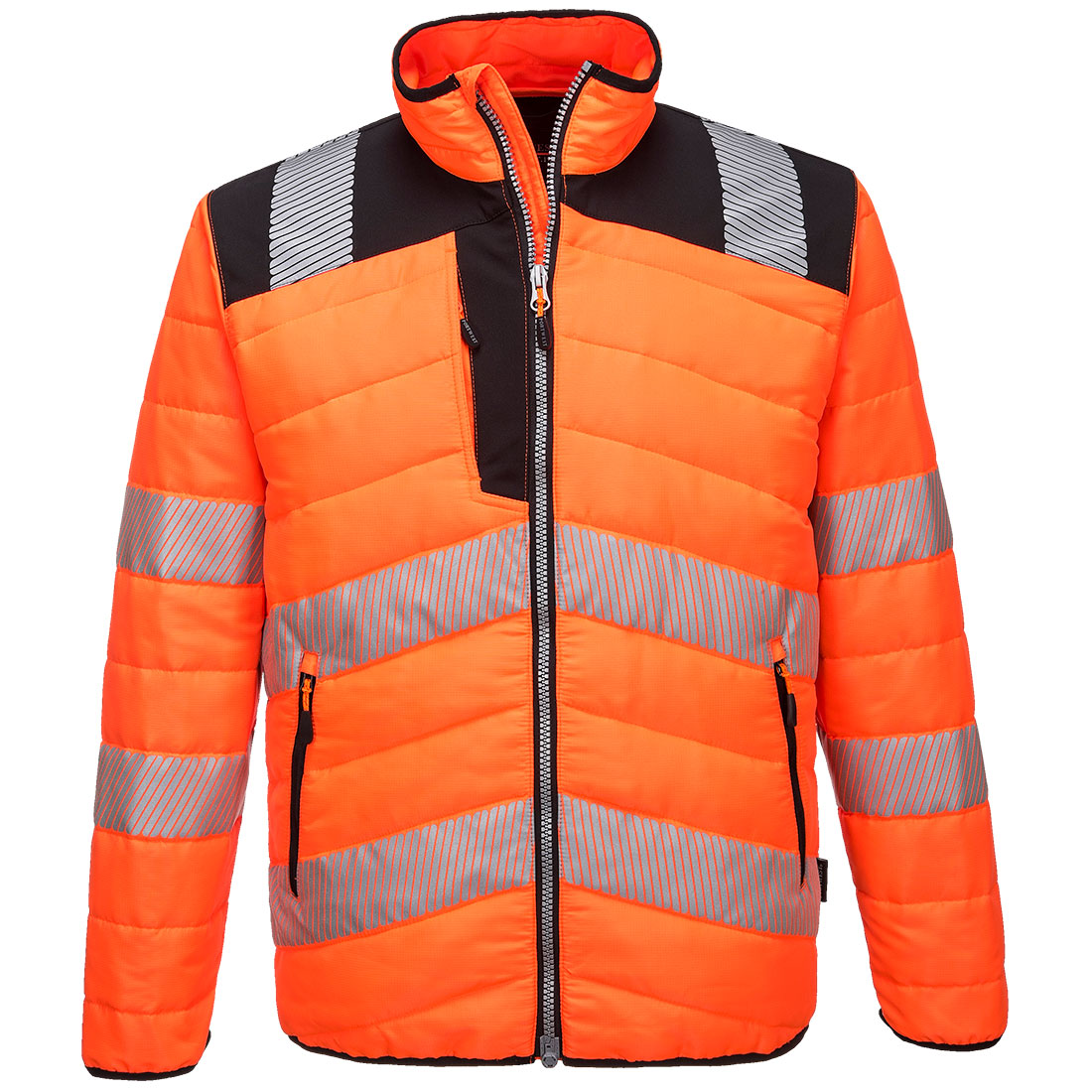 PW3 Hi-Vis Baffle jakke - Orange/Sort