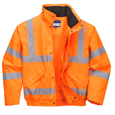 Hi-Vis åndbar Mesh foret jakke - Orange