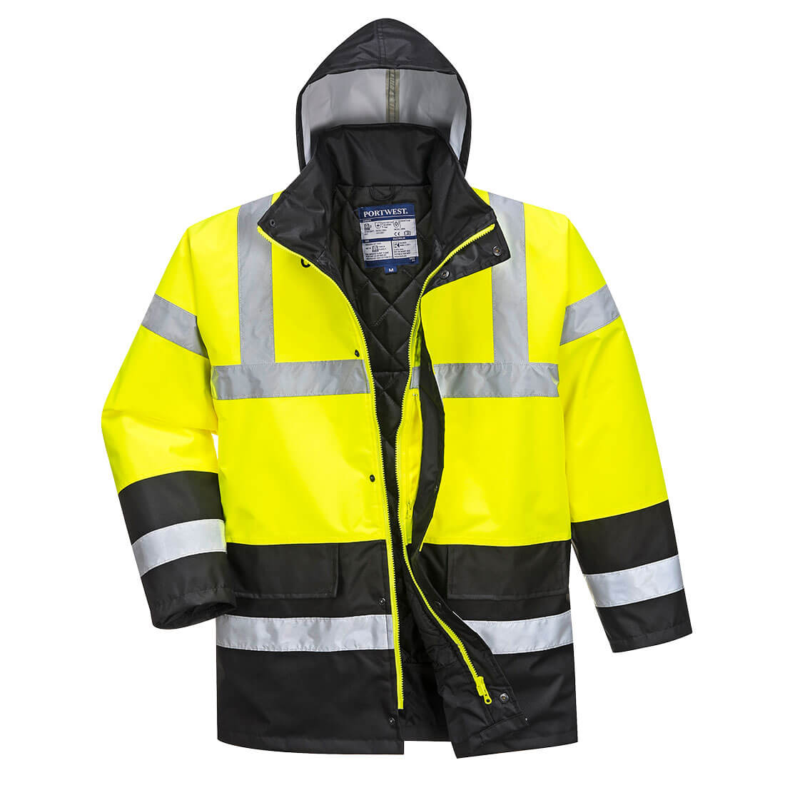 Hi-Vis 2-farvet trafikjakke - Gul/Sort
