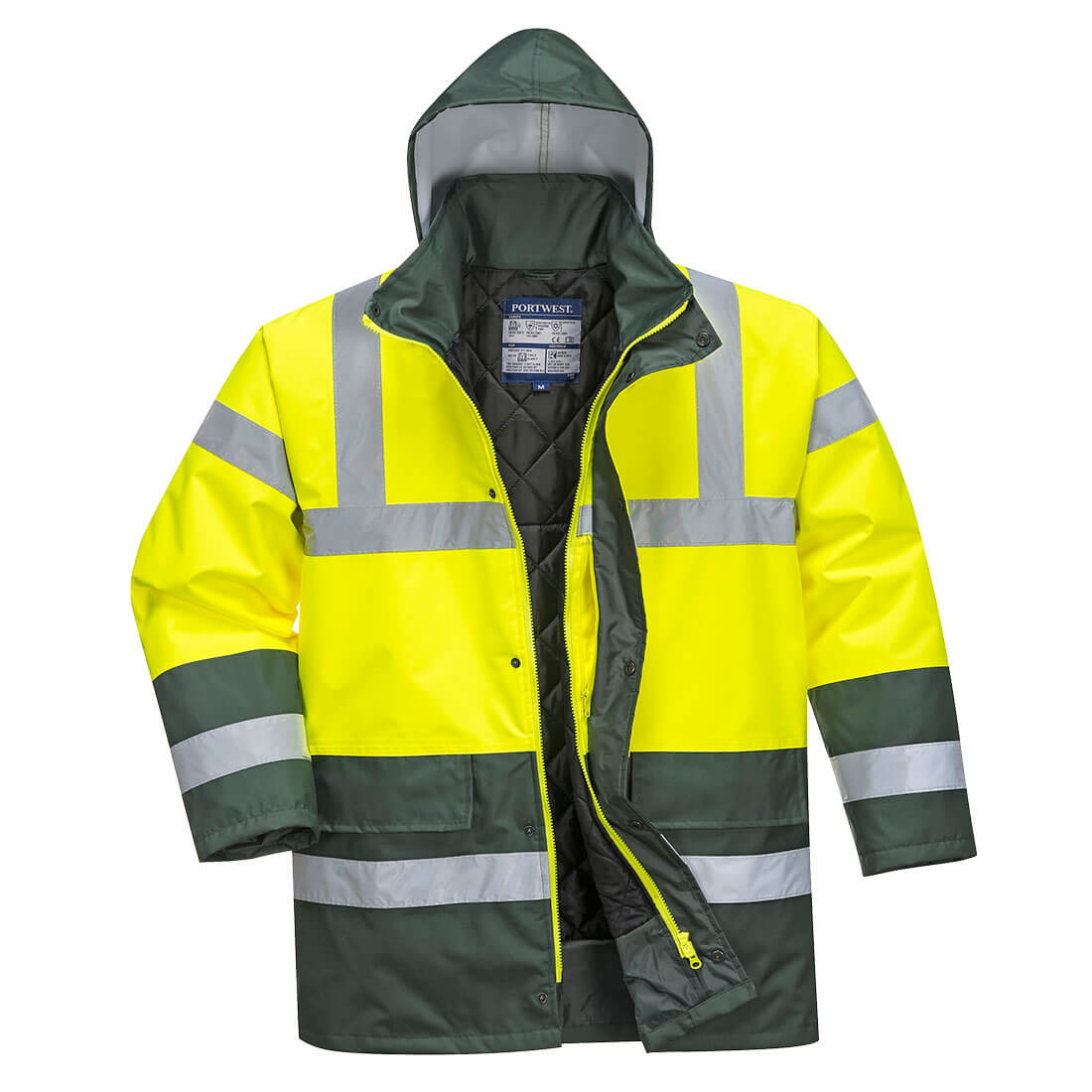 Hi-Vis 2-farvet trafikjakke -Gul/Grøn