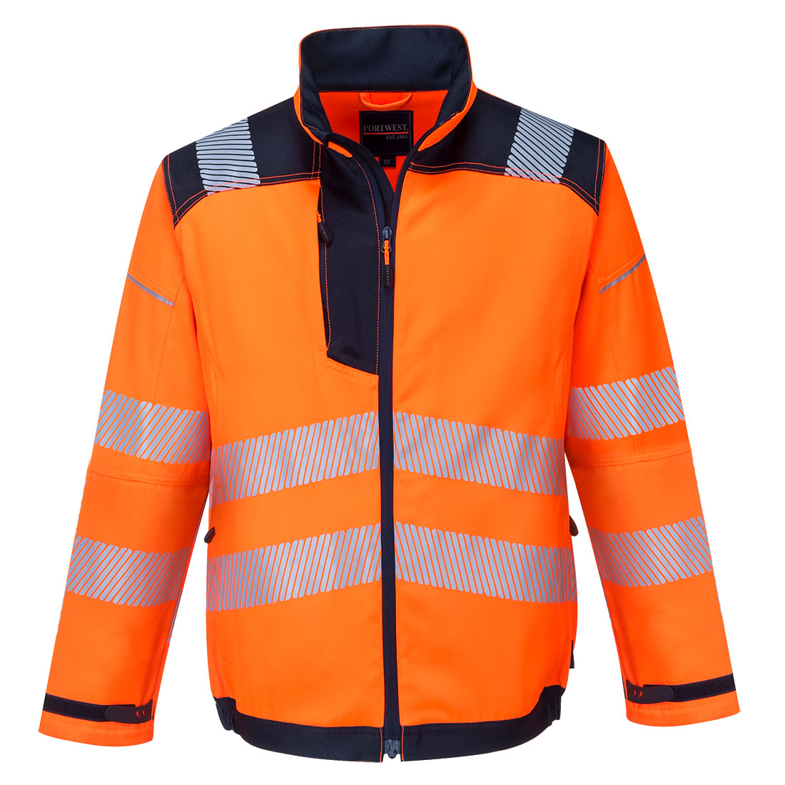 PW3 Hi-Vis arbejdsjakke - Orange/Marine