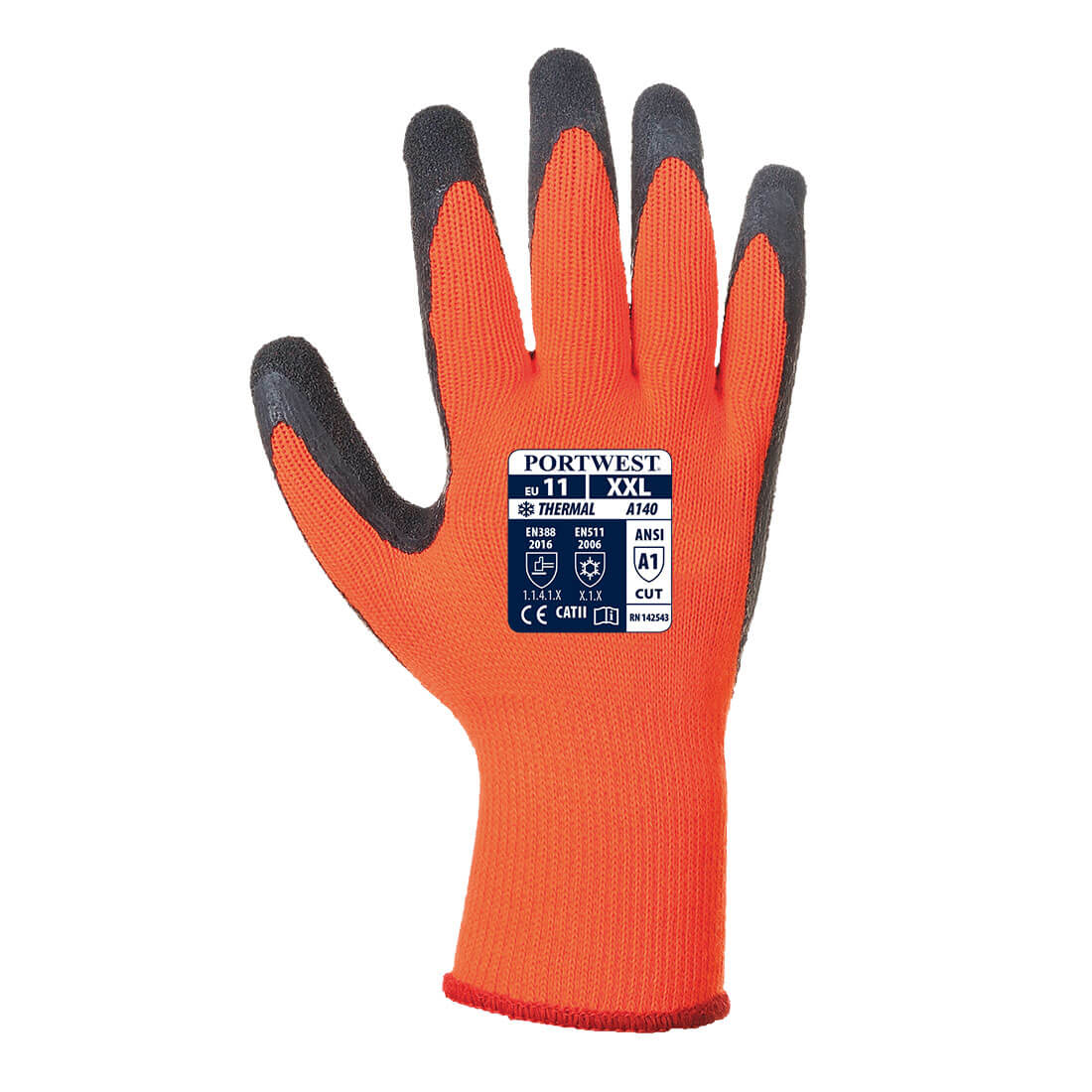 Termal grip handsker - Orange/Sort - Billede 2