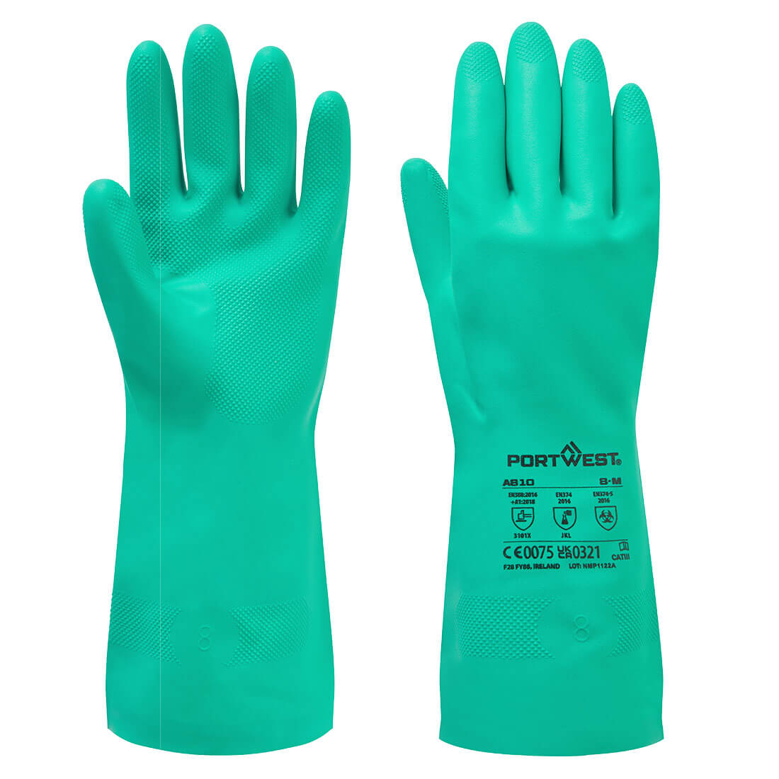 Nitrosafe kemi handske - Grøn