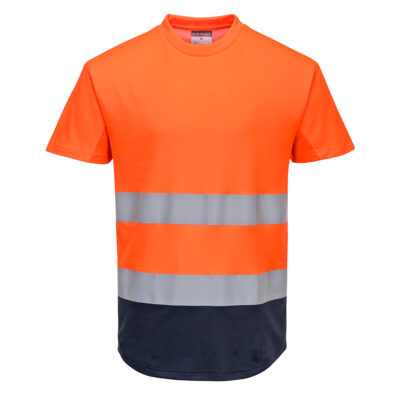 2 farvet Mesh T-shirts - Orange/Marine