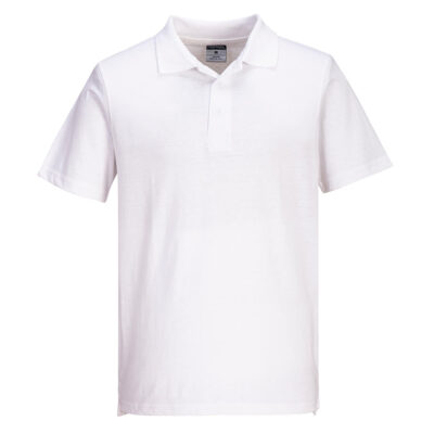 Letvægts jersey poloshirt (48 i en æske) - Hvid