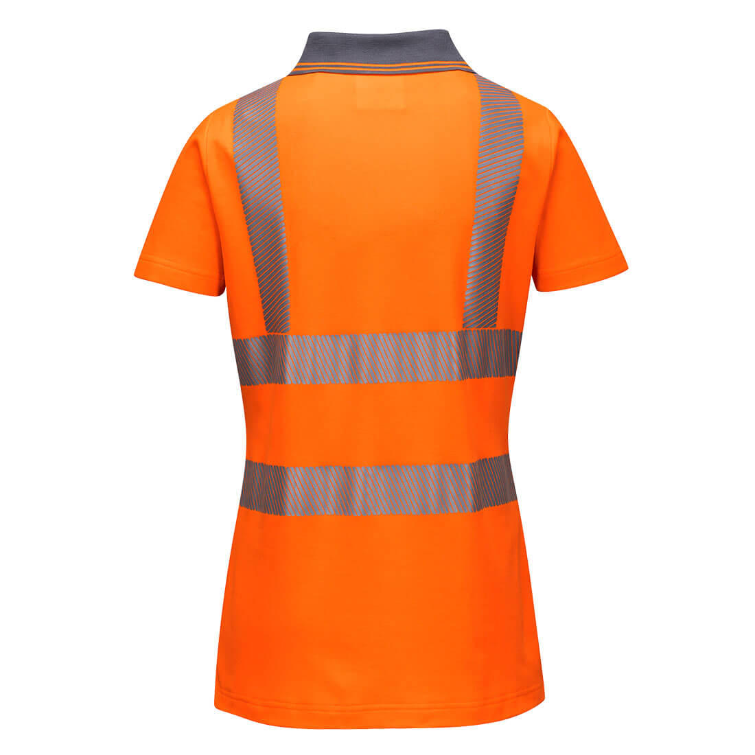 Dame Pro polo-shirt - Orange/Grå - Billede 2