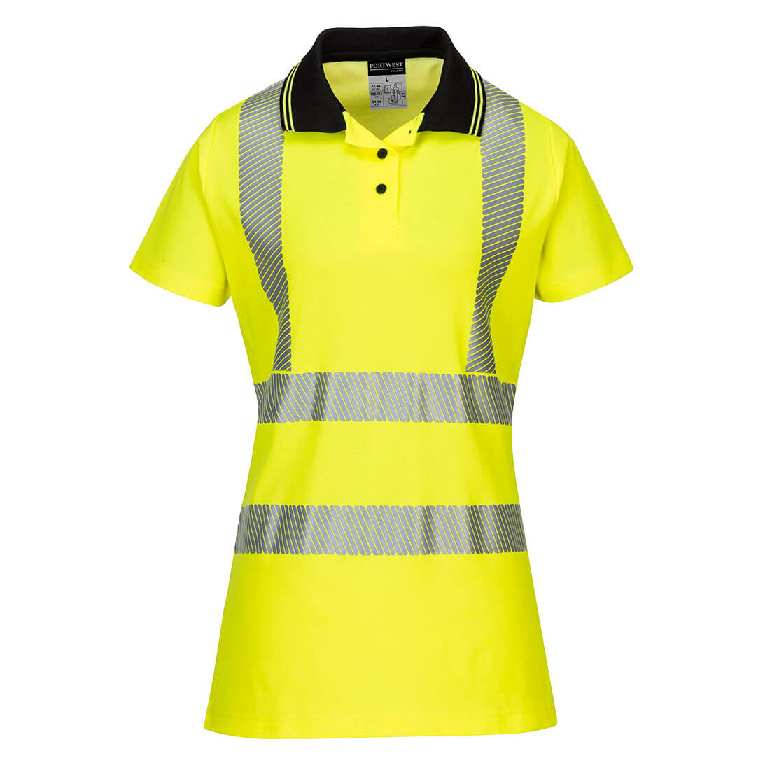 Dame Pro polo-shirt - Gul/Sort