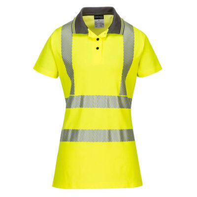 Dame Pro polo-shirt - Gul/Grå