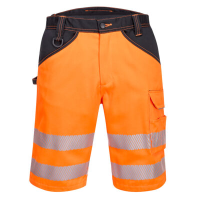 PW3 Hi-Vis Shorts - Orange/Sort