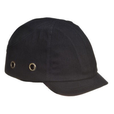 Bump cap m. kort skygge - Sort