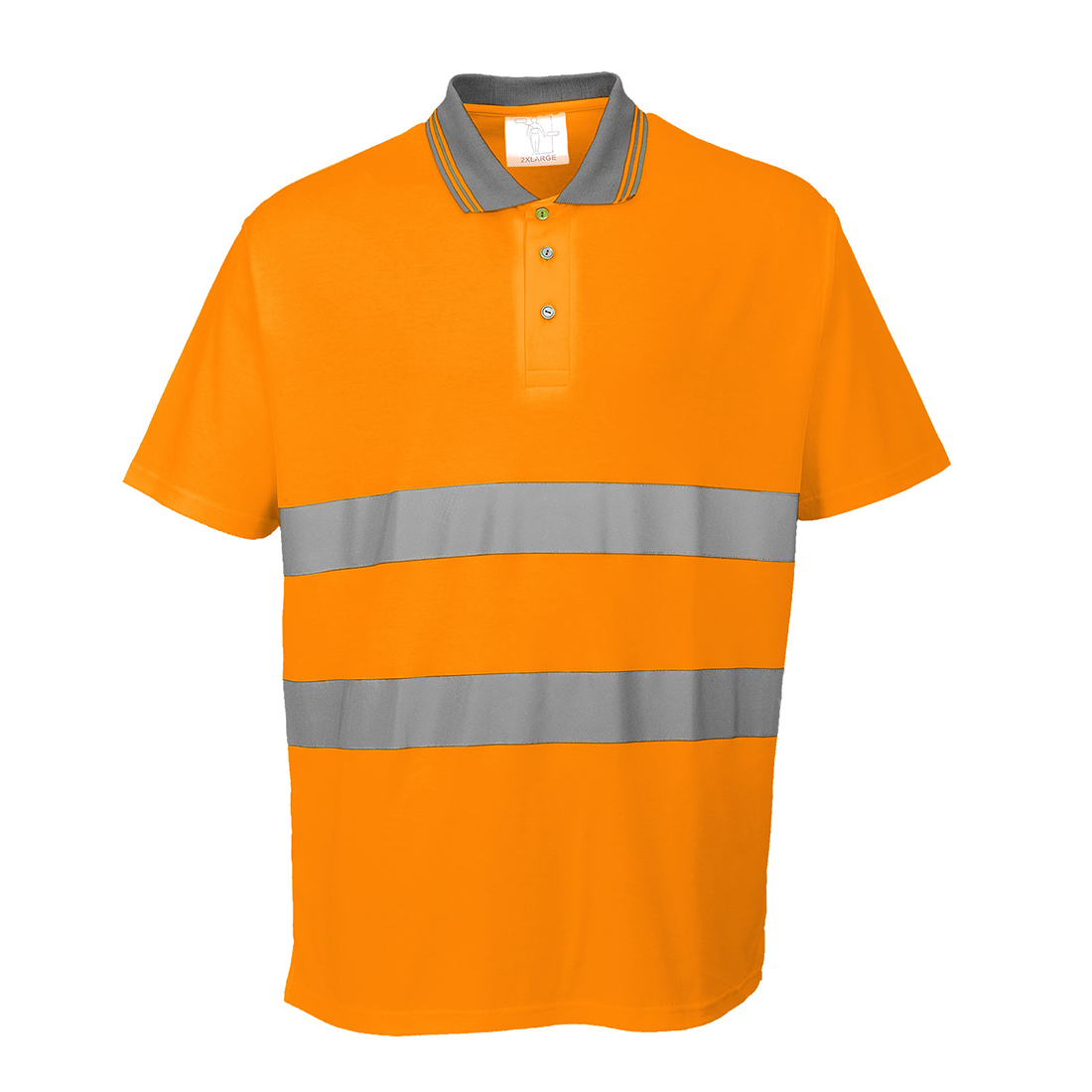 Comfort polo i bomuld - Orange