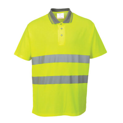 Comfort polo i bomuld - Gul