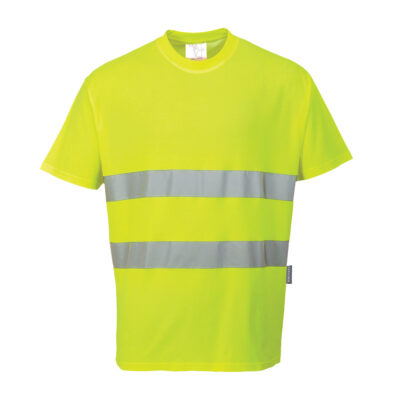 Bomulds komfort t-shirt - Gul