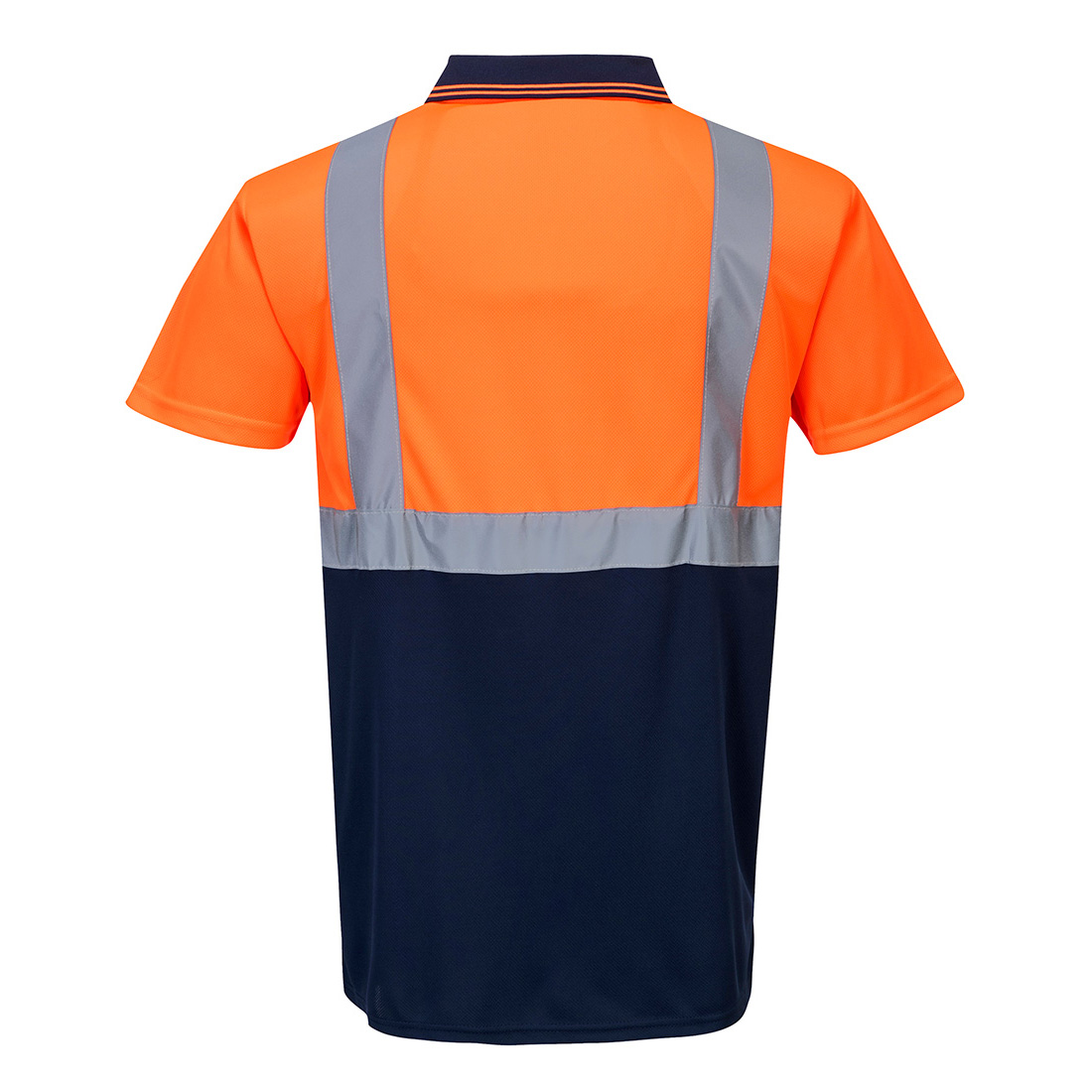 To-farvet polo - Orange/Marine - Billede 2