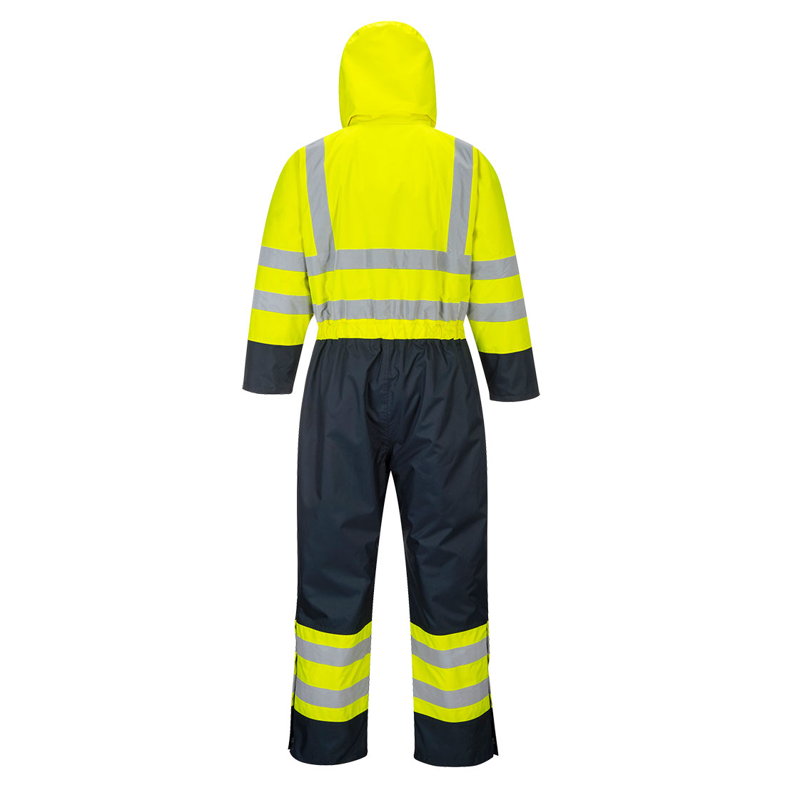 Hi-vis 2-farvet foret kedeldragt - Gul/Marine - Billede 2