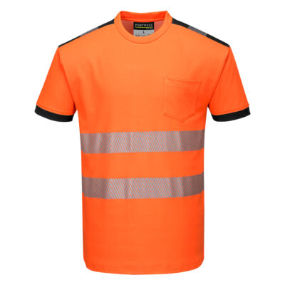 PW3 Hi-Vis t-shirt korte ærmer - Orange/Sort
