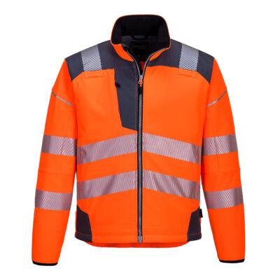 PW3 hi-vis Softshell jakke - Orange/Grå